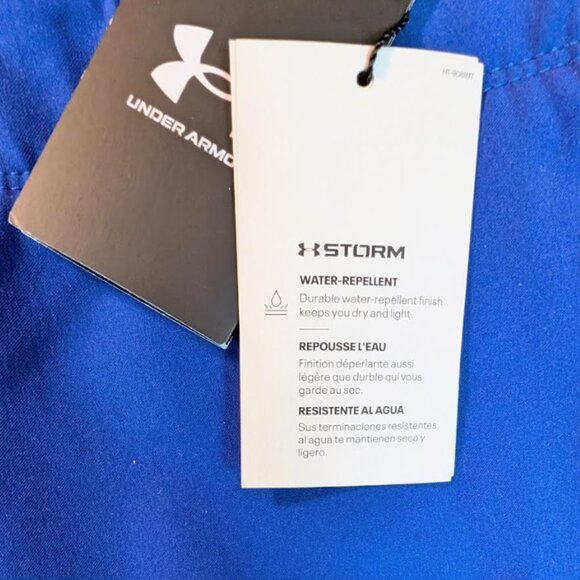 NWT Under Armour Women's UA Storm Rain Outdoor Pants Blue With Side Stripe - Picture 3 of 7